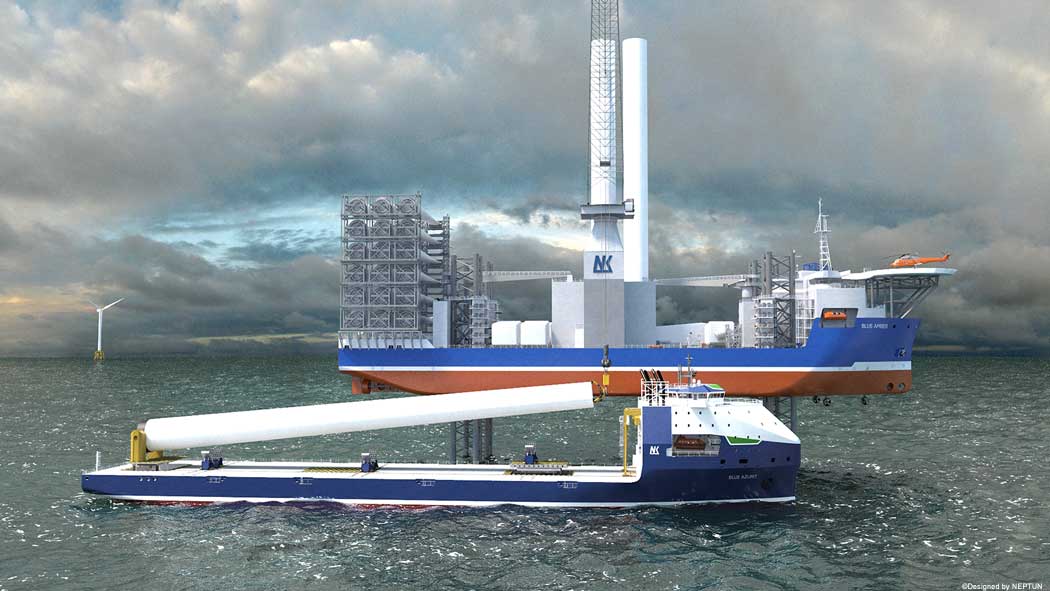 Neptun’s “Blue Azurit” Wind Turbine Transport Vessel